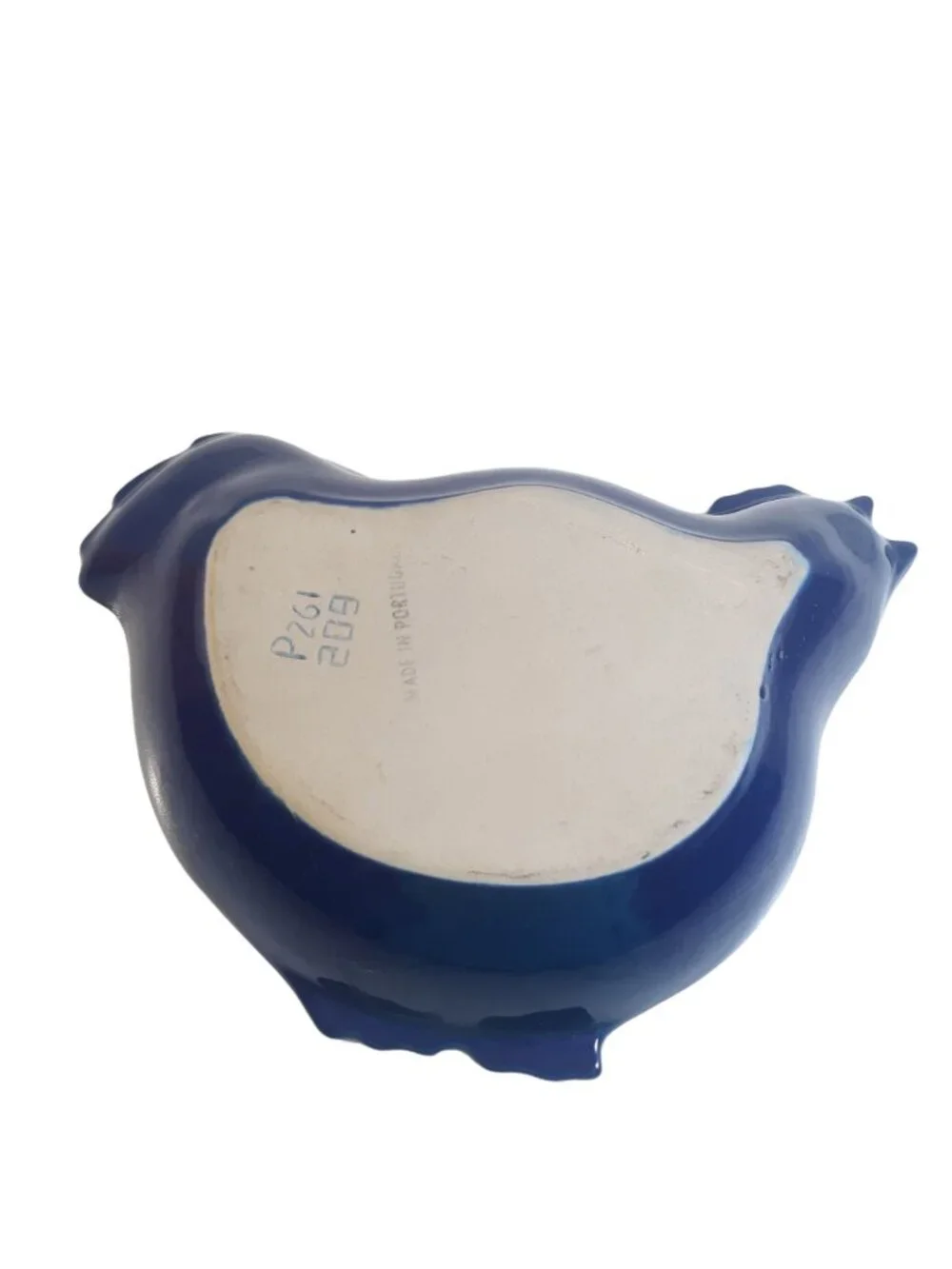 Cerutil Stoneware Blue Chicken Baking Serving Dish Portugal Hand Numbered